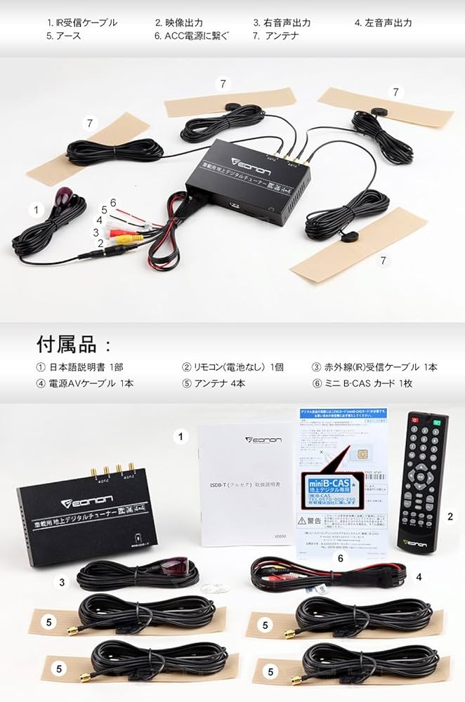 車載用地デジチューナー フルセグ HDMI EONON (V0050) Amazon | EONON 地上デジタルチューナー 高感度 9V~40V HDMI対応